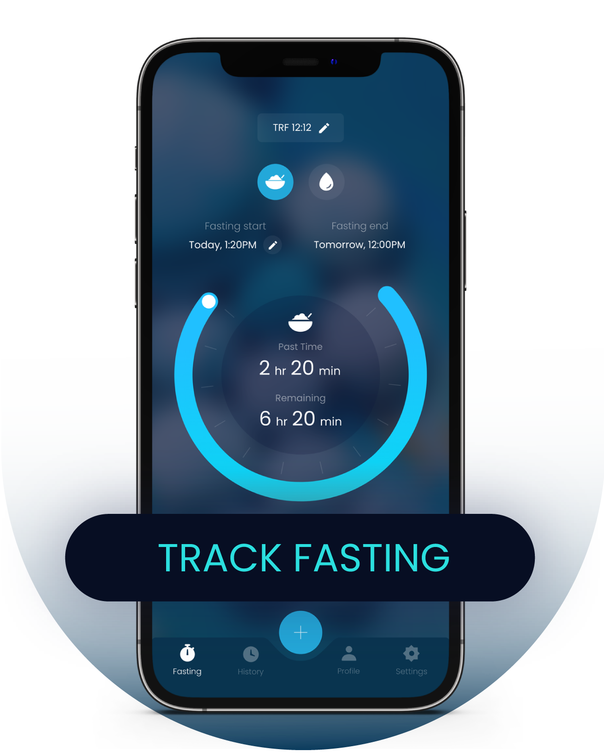 Fasten Ergebnis Tracking-Rechner für iPhone Fasten App
