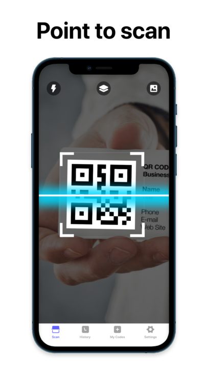 Scannen eines QR-Codes mit dem iPhone
