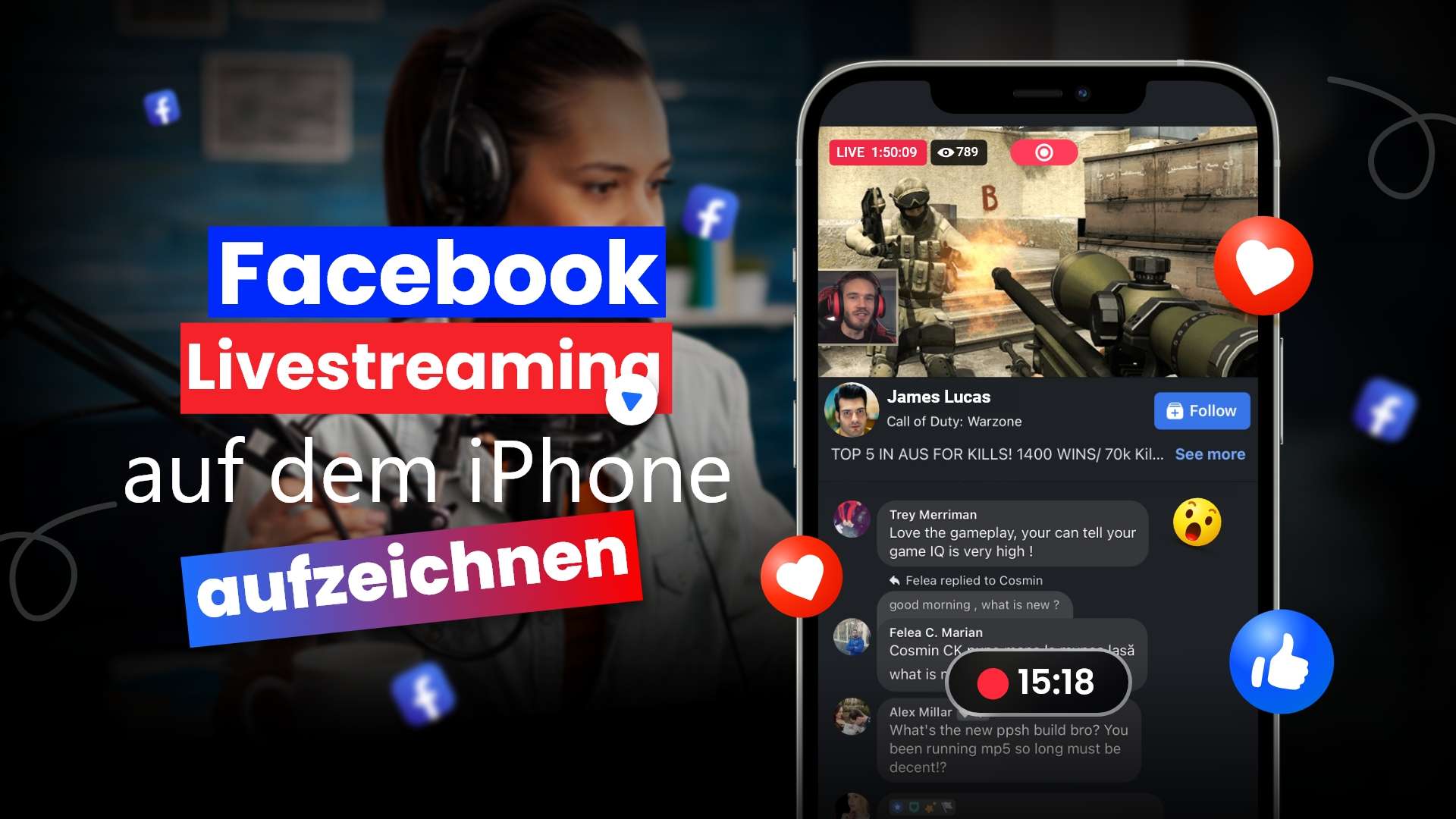 Wie kann man einen Facebook Live Stream auf dem iPhone aufzeichnen